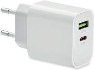 USB-laturi EU-pistokeella PORT liikelahja logopainatuksella