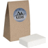 Hand soap in a kraft paper bag liikelahja logopainatuksella