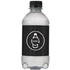 Spring water 330 ml with screw cap, musta, läpinäkyvä liikelahja logopainatuksella