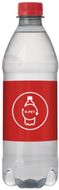 Spring water 500 ml with screw cap, punainen, läpinäkyvä liikelahja logopainatuksella