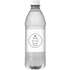 Spring water 500 ml with screw cap, valkoinen, läpinäkyvä liikelahja logopainatuksella