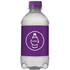 Vesipullo, läpinäkyvä, violetti liikelahja logopainatuksella
