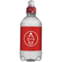 Vesipullo, punainen, läpinäkyvä liikelahja logopainatuksella