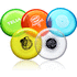 Frisbee läpikuultava liikelahja logopainatuksella