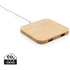 10W bambuinen langaton laturi USB:llä, ruskea liikelahja logopainatuksella