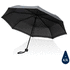 20.5" Impact AWARE RPET190T pongee sateenvarjo, musta liikelahja logopainatuksella