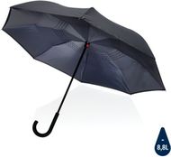 23" Impact AWARE RPET 190T käännettävä sateenvarjo, antrasiitti liikelahja logopainatuksella