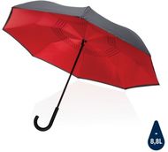 23" Impact AWARE RPET 190T käännettävä sateenvarjo, punainen liikelahja logopainatuksella