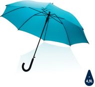 23" Impact AWARE RPET 190T standardi auto-open sateenvarjo, sininen liikelahja logopainatuksella