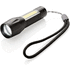 3 W:n LED-taskulamppu COB-valolla, musta liikelahja logopainatuksella
