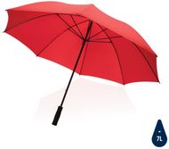 30" Impact AWARE RPET 190T myrskysateenvarjo, punainen liikelahja logopainatuksella