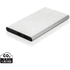4000mAh virtapankki USB-C:llä RCS muovista/alumiinista, hopea liikelahja logopainatuksella