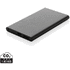 4000mAh virtapankki USB-C:llä RCS muovista/alumiinista, musta liikelahja logopainatuksella