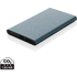 4000mAh virtapankki USB-C:llä RCS muovista/alumiinista, sininen liikelahja logopainatuksella