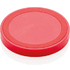 5 W:n langaton latauslaatta, pyöreä, punainen liikelahja logopainatuksella