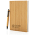 A5-bambumuistikirja- & kynäsetti, ruskea lisäkuva 5