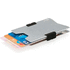 Alumiininen RFID anti-skimming minimalistinen lompakko, hopea, musta liikelahja logopainatuksella