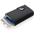 Alumiininen RFID-korttitasku ja PU-lompakko, musta liikelahja logopainatuksella