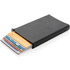 Alumiininen RFID-standardikorttitasku, musta liikelahja logopainatuksella