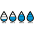 Aqua nesteytystä seuraava vesipullo, sininen, harmaa lisäkuva 4