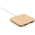 Bambu 5W langaton laturi USB-porteilla, ruskea liikelahja logopainatuksella