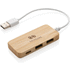 Bambuinen USB tyypin C hub, ruskea lisäkuva 3