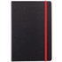 Deluxe kovakantinen A5 muistikirja värillisellä kyljellä, musta, punainen lisäkuva 5