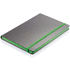Deluxe kovakantinen A5 muistikirja värillisellä kyljellä, musta, vihreä lisäkuva 1