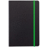 Deluxe kovakantinen A5 muistikirja värillisellä kyljellä, musta, vihreä lisäkuva 5