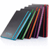 Deluxe kovakantinen A5 muistikirja värillisellä kyljellä, sininen, musta lisäkuva 7