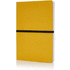 Deluxe pehmeäkantinen A5 muistikirja, keltainen liikelahja logopainatuksella