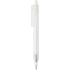 GRS RPET X8 läpikuultava kynä, valkoinen liikelahja logopainatuksella