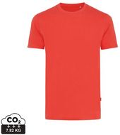 Iqoniq Bryce t-paita kierrätetystä puuvillasta, kirkkaan-punainen liikelahja logopainatuksella