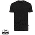 Iqoniq Bryce t-paita kierrätetystä puuvillasta, musta liikelahja logopainatuksella