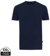 Iqoniq Bryce t-paita kierrätetystä puuvillasta, tummansininen liikelahja logopainatuksella