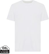 Iqoniq Kakadu T-paita kierrätyspuuvillasta, valkoinen liikelahja logopainatuksella