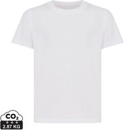 Iqoniq Koli lasten T-paita kierrätyspuuvillasta, valkoinen liikelahja logopainatuksella