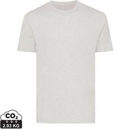 Iqoniq Sierra kevyt T-paita kierrätyspuuvillasta, vaaleanharmaa liikelahja logopainatuksella