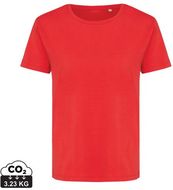 Iqoniq Yala naisten T-paita kierrätyspuuvillasta, punainen liikelahja logopainatuksella