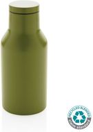 Kompakti pullo RCS ruostumattomasta teräksestä, vihreä liikelahja logopainatuksella