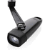 Lightwave USB-uudelleenladattava taskulamppu kammella, musta liikelahja logopainatuksella