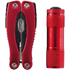 Monitoimityökalu- ja taskulamppusetti, punainen lisäkuva 1