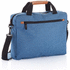 Muodikas kaksisävyinen kannettavan laukku, sininen liikelahja logopainatuksella