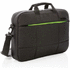 PVC-vapaa Soho RPET -bisneslaptoplaukku 15,6", musta, vihreä liikelahja logopainatuksella