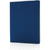 Pehmeäkantinen B5 deluxe -lehtiö XL, sininen liikelahja logopainatuksella