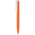 Pehmeäntuntuinen X7-kynä, valkoinen, oranssi liikelahja logopainatuksella