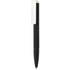 Pehmeäntuntuinen X7-kynä, valkoinen, musta liikelahja logopainatuksella