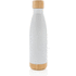 Pullo bambukannella ja -pohjalla ruostumattomasta teräksestä, valkoinen lisäkuva 1