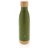 Pullo bambukannella ja -pohjalla ruostumattomasta teräksestä, vihreä lisäkuva 4