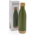 Pullo bambukannella ja -pohjalla ruostumattomasta teräksestä, vihreä lisäkuva 7